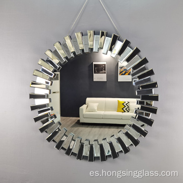 Efecto 3D de forma redonda MDF Mirror colgante